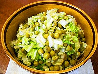 Simple and delicious salads from Chinese cabbage and canned peas