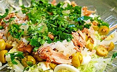 Recipes tasty and healthy salads from tuna and Chinese cabbage